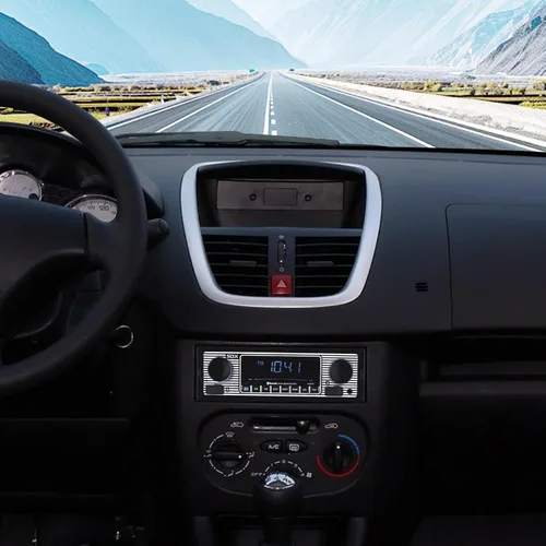 Vista 4 de SDX Audio Receptor de radio Bluetooth, reproductor de MP3 con cargador USB, MP3/USB, entrada auxiliar, micrófono integrado manos libres, iluminación