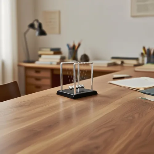 Vista 7 de Péndulo de Newton con Bolas de Equilibrio, Bolas Cinéticas Oscilantes con Base Negra, Herramienta de Aprendizaje Educativo de Ciencia Física