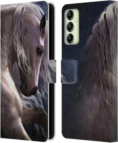 Vista 193 de Head Case Designs Officially Licensed Laurie Prindle A Morgan Christmas Western Stallion Leather Wallet Case Compatible with Samsung Galaxy A07 4G