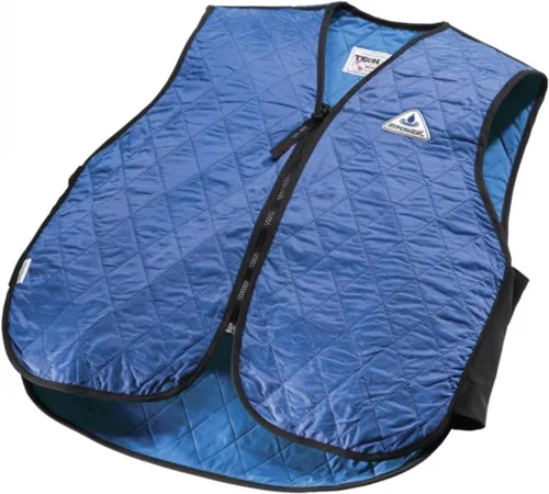 Vista 3 de OccuNomix Men's Hyperkewl Light Weight Evaporative Cooling Sport V-neck Vest With Zipper Closure 6529-HV-S