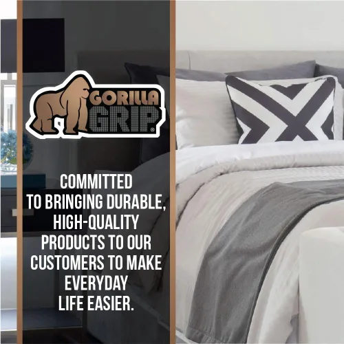 Vista 8 de GORILLA GRIP Agarre antideslizante para colchón, evita que los colchones se deslicen y mantiene la cama en su lugar, las almohadillas sujetan camas