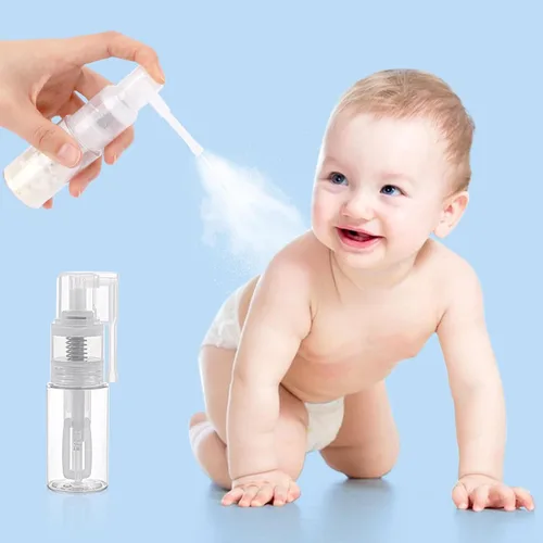 Vista 4 de KALIONE 2 unidades de pulverizador de purpurina transparente para manualidades con purpurina, botella vacía multiusos vacía de plástico pulverizador