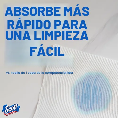 Vista 3 de Scott Toallas de papel, elige una hoja, 6 rollos dobles = 12 rollos regulares (108 hojas por rollo)