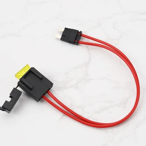 Vista 7 de 2 conectores de portafusibles de automóvil de 32 V, 20 amperios, 16 AWG, extensión de cable resistente, conector de soporte de fusible medio