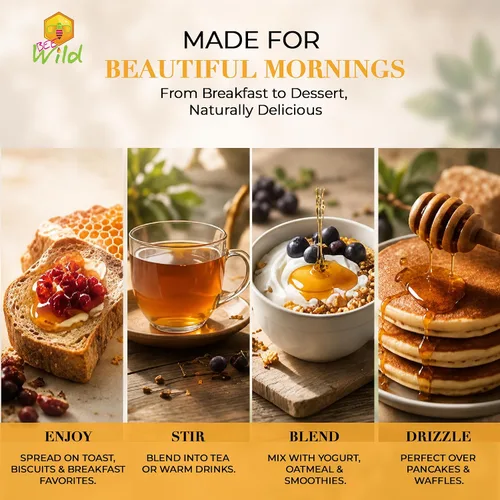 Vista 5 de Bee Wild 100% Pure Raw Honey - Gallberry 12 onzas