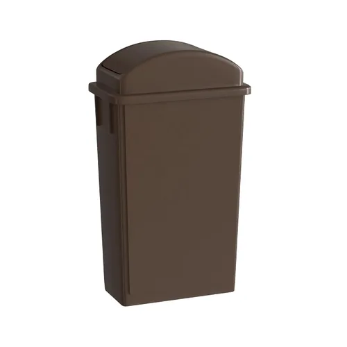 Vista 47 de Bote de basura Slim Jim negro de 23 galones con carrito