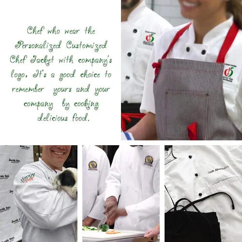Vista 2 de Chaqueta de Chef personalizada para hotel, cocina, restaurante, chaleco