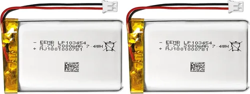 Vista 10 de EEMB 3.7V 103454 2000mAh Lipo Batería recargable JST2.0 Conector 1 paquete