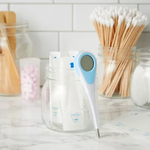Vista 3 de Juvale Fundas para termómetros, 100 unidades, color blanco, desechables para termómetros digitales y uso oral, rectal, axilas