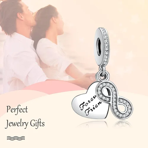 Vista 3 de Annmors Dijes de joyería de animales para mujer, plata de ley 925, colgante con circonita cúbica, cuentas de joyería para niñas, regalos