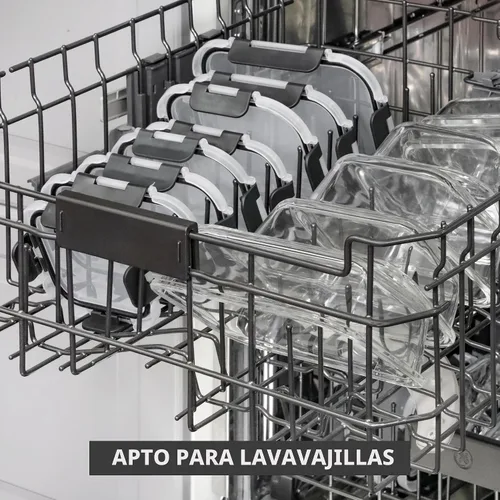 Vista 6 de Freshware - Recipientes de almacenamiento de vidrio con tapas, 24 piezas, recipientes de vidrio para almacenamiento de alimentos con tapas, a prueba