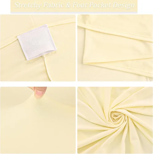 Vista 3 de Fivenl Cubierta de Mesa Mantel de Spandex de 6 Pies para Mesas Plegables Cubierta de Mesa Rectangular Ajustada Lavable Resistente a las Arrugas