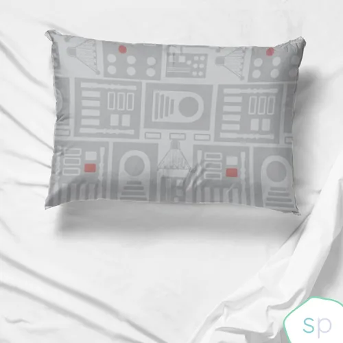 Vista 4 de Star Wars Dark Side Darth Vader Tech Paquete de 2 Fundas de Almohada Reversibles - Cubierta de Almohada de Algodón Orgánico 100% de Doble Cara
