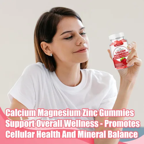 Vista 8 de softbear Gomitas de calcio y magnesio y zinc para mujeres, suplemento de calcio y magnesio con vitamina D3 para fortalecer los huesos, veganas/sin