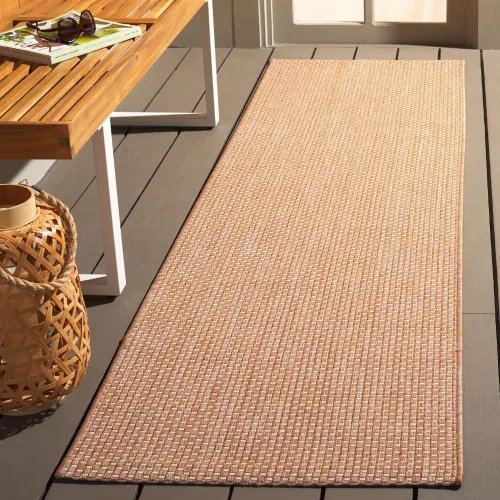 Vista 108 de SAFAVIEH Alfombra Lavable para Exteriores Colección Courtyard - 2'3" x 5', Azul Aqua y Gris, No Desprende Pelusa y Fácil Limpieza, Ideal para Patio