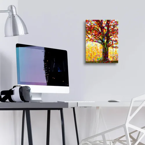 Vista 4 de Epic Art 'Emperor' de Mandy Budan, arte de pared de vidrio acrílico, 12"x16