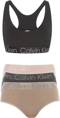 Vista 2 de Calvin Klein Tanga moderna de tiro medio para mujer paquete de 3