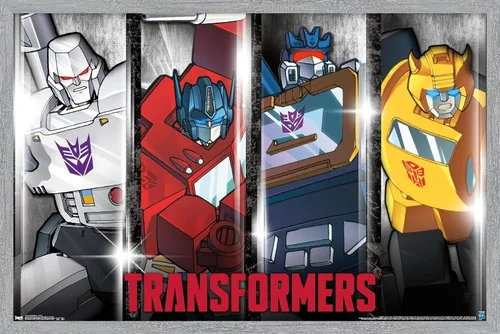 Vista 16 de Trends International Hasbro Transformers - Póster de pared clásico, 14.725 x 22.375 pulgadas, versión enmarcada de madera de granero