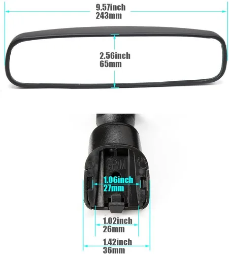 Vista 2 de Espejo retrovisor 96321-2DR0A compatible con Nissan Fairlady Navara Rogue X Trail