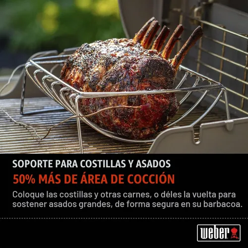 Vista 2 de Weber 6469 costilla original y soporte asado