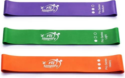 Vista 2 de Fit Simplify Bandas de ejercicio de resistencia Pro Series, juego de 3