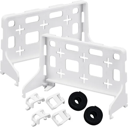 Vista 8 de Haoguo - Soporte universal de plástico para estante de centro multimedia, soporta 20 libras de peso, compatible con centros de medios estructurados