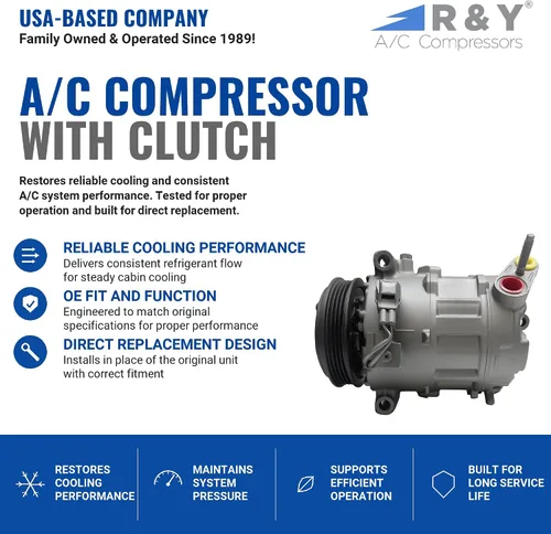 Vista 2 de RYC - Compresor de aire acondicionado automotriz AD-1096