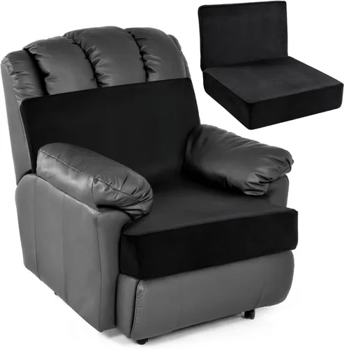 Vista 8 de HOMBYS Cojines de espuma para sillas reclinables para ancianos, almohadillas de silla de 4 pulgadas de grosor con soporte de respaldo para silla