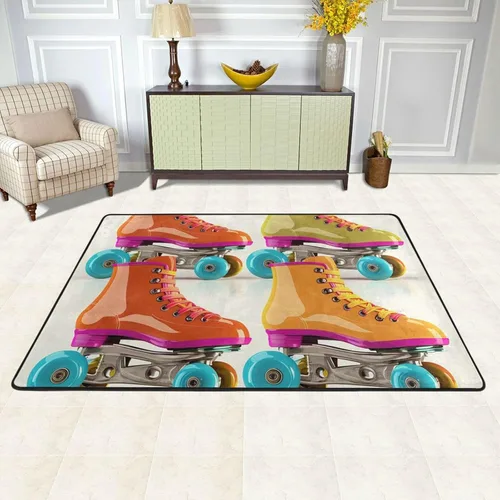 Vista 11 de Area Rugs for Living Room 36X24 inch Non-Slip Doormat Low Profile Floor Mats Retro Camera Area Rug Entrance Mat Machine Washable Carpet for Bedroom