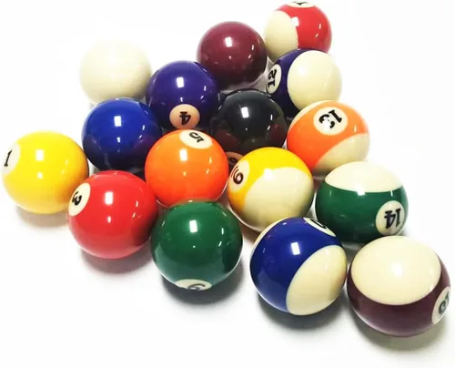 Vista 3 de Juego de bolas de billar de repuesto, tamaño mini de 1-1/2 pulgadas, 1.5 pulgadas, bolas de repuesto con bola de taco y bola de billar #8