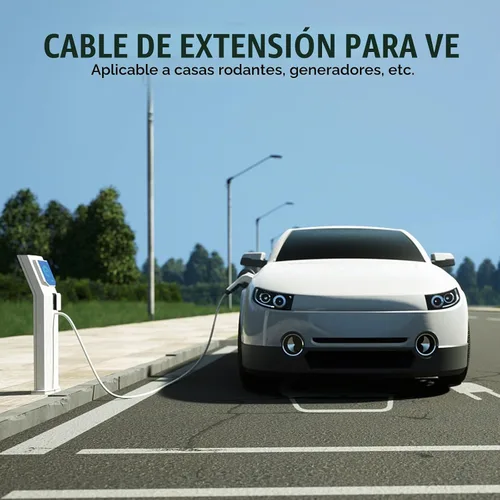 Vista 7 de VEVOR Cable de extensión de 50 amperios para RV, de 15 pies, cable de alimentación para RV resistente STW de calibre 6/3+8/1, enchufe macho NEMA