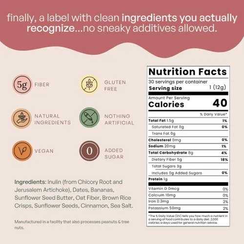 Vista 2 de Fiome Fiber Bites - Suplemento diario de fibra de 0.18 oz - Apoya la regularidad, la digestión y la salud intestinal - Todos los ingredientes