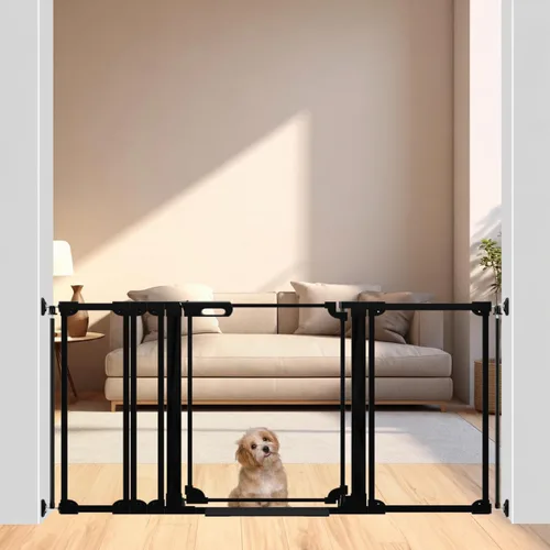 Vista 15 de WAOWAO Puerta transparente para bebés para escaleras, diseño moderno, acrílico con cierre automático, puerta para mascotas, 29.52-37.79 pulgadas