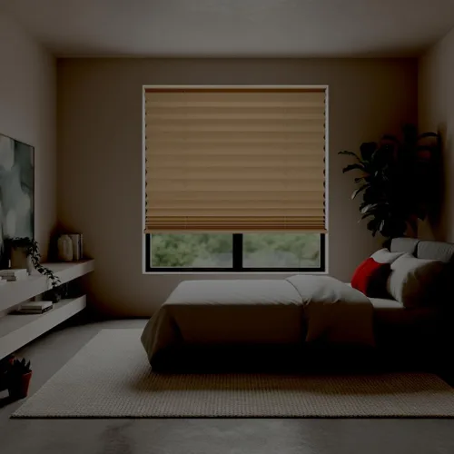 Vista 4 de Persianas de tela plisada sin cordones para ventanas de interior, cortadas a medida, fáciles de instalar, autoadhesivas, sin taladros, sin