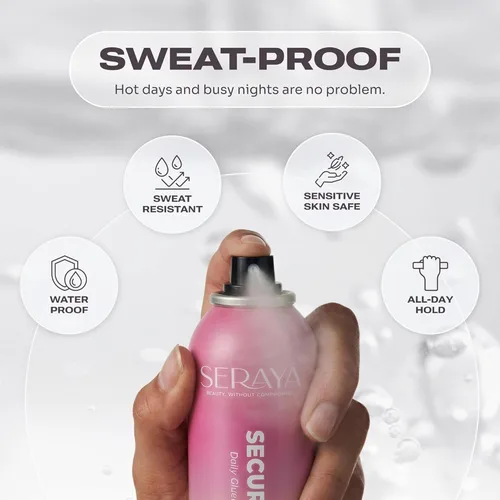Vista 5 de SERAYA SecureBond - Spray de fusión de encaje sin pegamento, spray de peluca de fuerte sujeción para pelucas de encaje frontal y frontales, secado