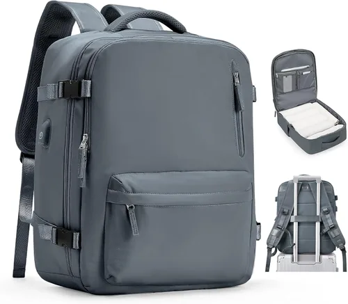 Vista 64 de VGCUB Mochila grande de viaje para trabajo, negocios, mochila para computadora portátil aprobada para vuelo, para mujeres y hombres, mochila