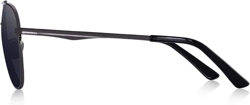 Vista 3 de Gafas de sol polarizadas para hombre de OLIEYE con marco de metal y lentes HD