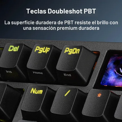 Vista 8 de ASUS ROG Azoth 96 HE Teclado inalámbrico para juegos con efecto Hall – 96% tamaño completo, trimodo, interruptor magnético intercambiable en Negro