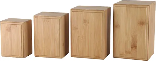 Vista 6 de SILICUTE Urnas de bambú para mascotas extragrandes para cenizas de perro, urna de madera de bambú para funerales y memoriales, caja de memoria