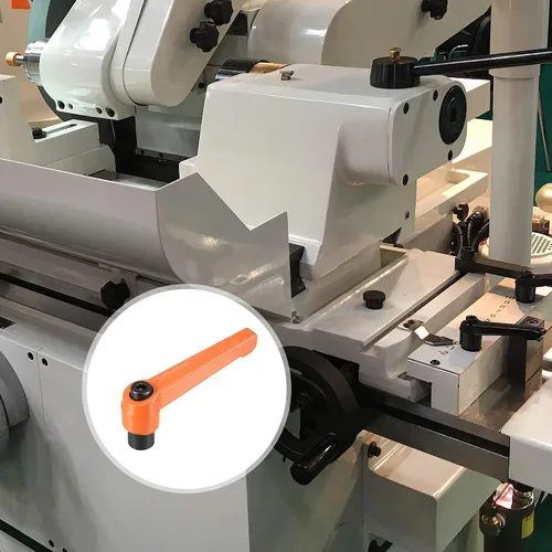 Vista 4 de uxcell® M8 manija ajustable palanca de sujeción botón trinquete hembra roscado perno 3 piezas