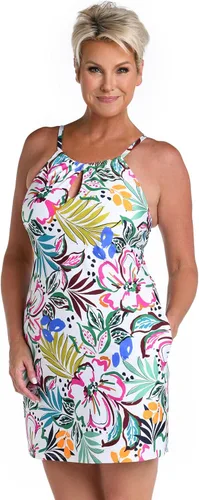 Vista 18 de 24th & Ocean Vestido de cuello alto para mujer Aguamarina/ Ibiza Palms