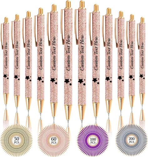 Vista 98 de Aolun 10 bolígrafos personalizados con nombre, bolígrafo retráctil con mensaje de texto para mujeres, enfermeras, escritura, cumpleaños, graduación