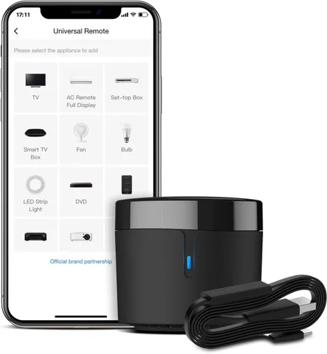 Vista 9 de Broadlink RM4 Mini Control remoto inteligente (Solo Wi-Fi de 2.4GHz) - Hub de blaster IR para automatización de Smart Home, reemplazo de control