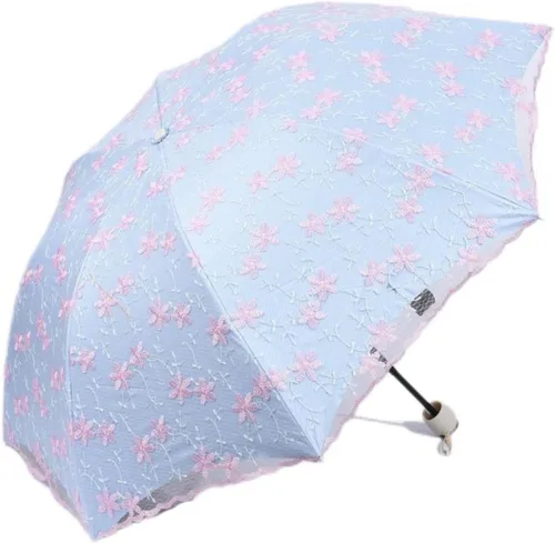Vista 13 de Honeystore Parasol de viaje plegable Brolly Anti-UV Sombrilla Vintage