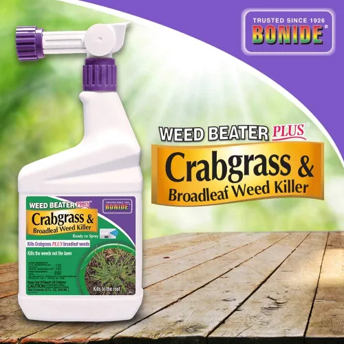 Vista 2 de Bonide Weed Beater Plus Crabgrass & Broadleaf Weed Killer, 32 oz listo para rociar, control de acción rápida para malezas de hoja ancha