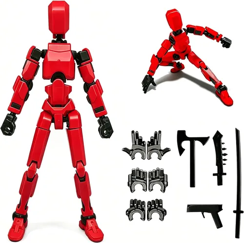 Vista 13 de Feetcant Titan 13 Figura de Acción, 2025 Nuevo Robot de la Suerte 13 Figuras de Acción, Figuras de Acción Impresas en 3D para Niños (5 piezas)