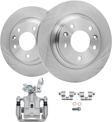Vista 10 de Detroit Axle - Kit de freno delantero para Toyota RAV4 Prius V Lexus HS250h Scion xB Rotores de freno de disco de 10.83 pulgadas Pinza de freno