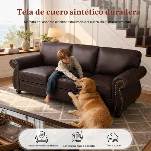 Vista 4 de Couchus Silla decorativa Mid-Century de 42 pulgadas de ancho, sofá