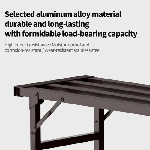 Vista 3 de Soporte de metal para plantas, soporte de aluminio inoxidable para macetas para uso en interiores y exteriores, altura ajustable, espacioso