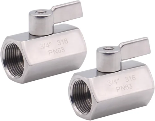 Vista 14 de DERNORD Válvula de bola de acero inoxidable Mini rosca NPT hembra (1" hembra y hembra)